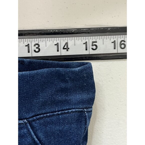 Betabrand Pull-On Straight Leg Blue Denim Pants Women’s Medium Petite Stretch - Picture 14 of 14